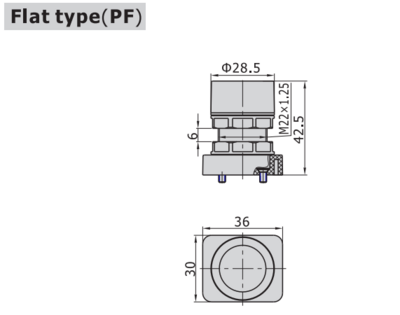 M5PF21006RT AIRTAC MANUAL VALVES, M5 SERIES FLAT TYPE<BR>4 WAY 2 POSITION - 5 PORT, 1/8" NPT PORTS